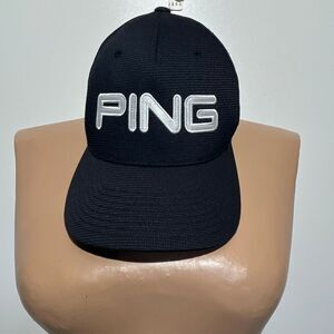 LPING Black White Flex Fit G30 Sensor Cool Performance Golf Hat Cap One Size
